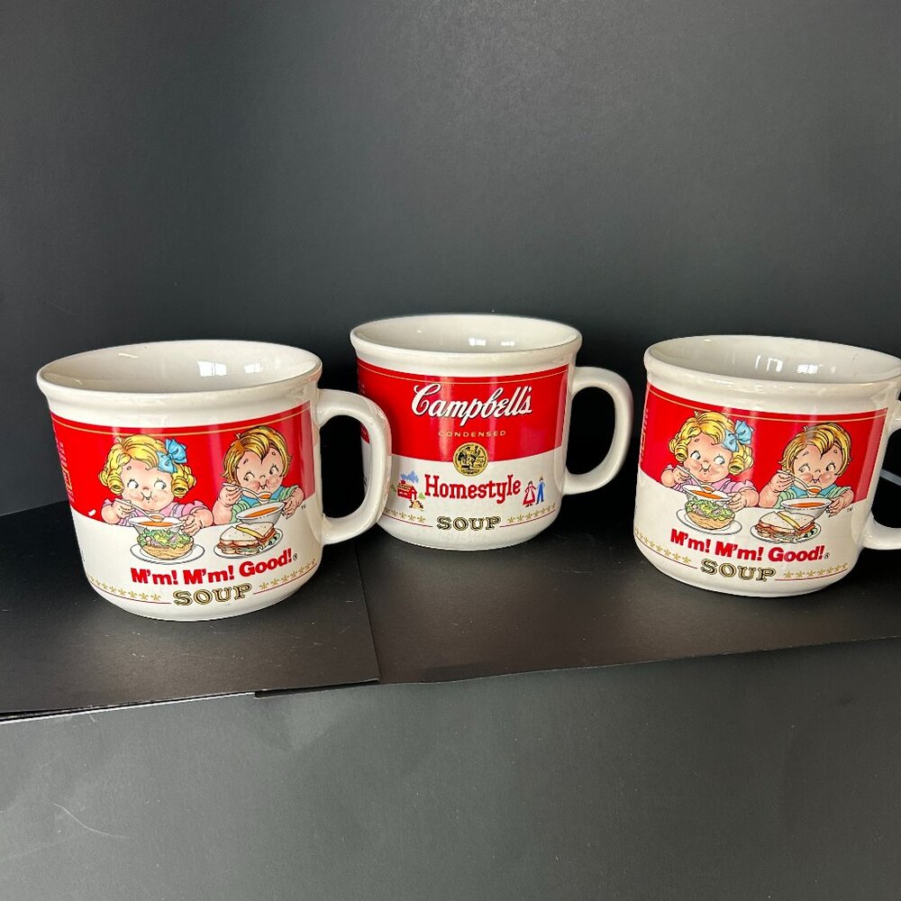 Vintage Campbell’s Soup Mugs – Set of 3 from 1989